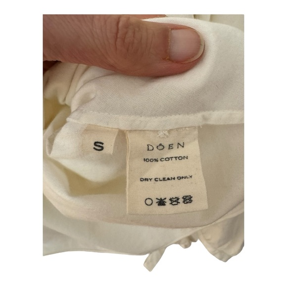 DÔEN | O’Keefe Blouse in Ivory Cotton, Size Small - Picture 8 of 10